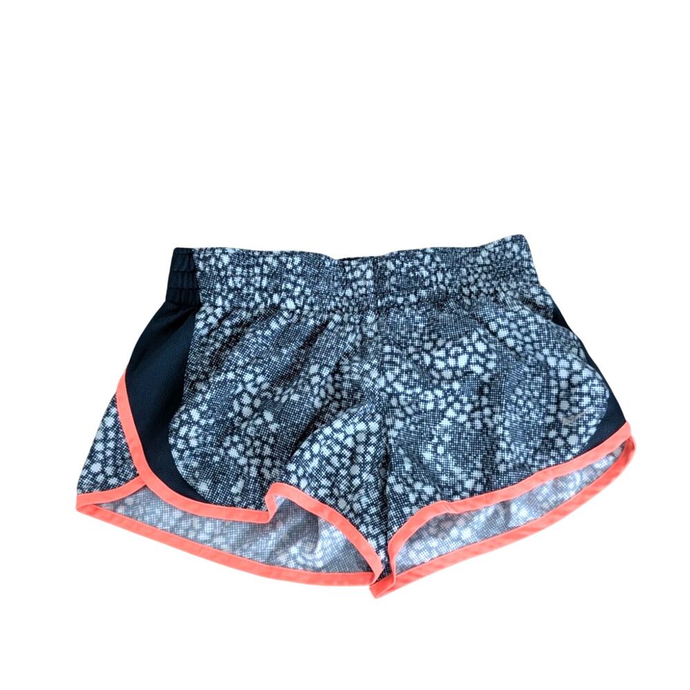 Nike XS Shorts Blue Orange Mini Geometric Athletic Workout Shorts Low Rise